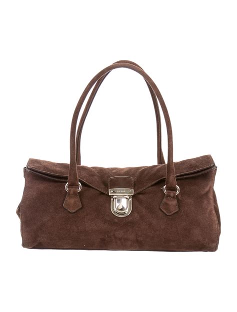 prada tan suede shoulder bag|Prada Shoulder Bags for Women .